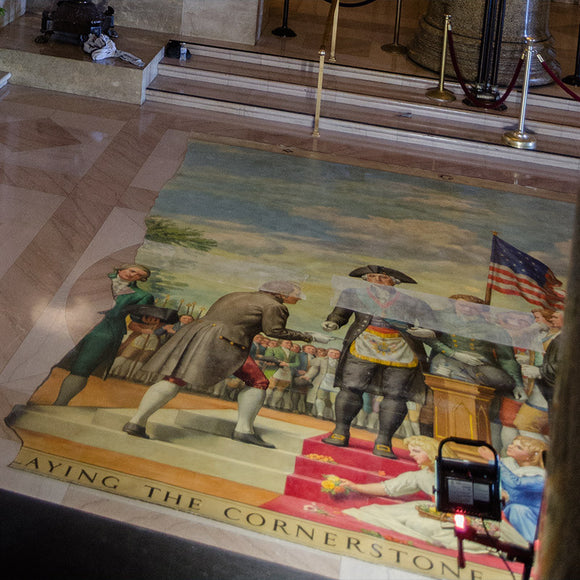 Central Panel of Mural is Removed
