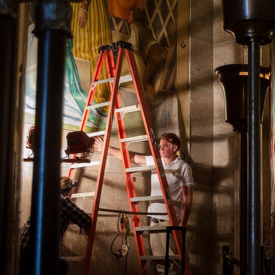 Cornerstone Mural Restoration Begins